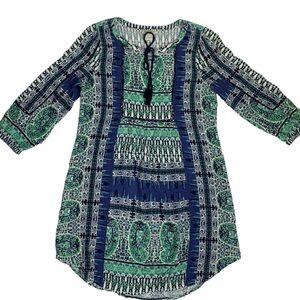 Lucky Shirtdress Tunic Paisley Dress